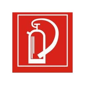 Tűzoltó készülék helyét jelölő, öntapadós tábla