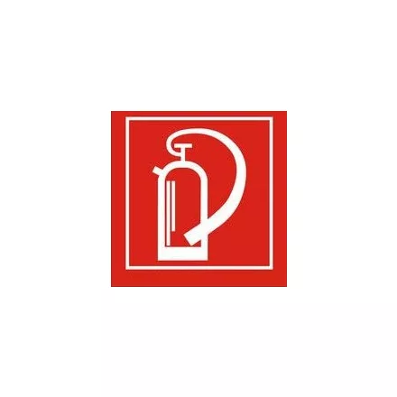 Tűzoltó készülék helyét jelölő, öntapadós tábla