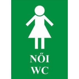 Női WC, öntapadós tábla