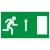 Menekülési útvonal felfele mutató nyíllal, öntapadós tábla