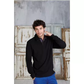 ka221bl-dg-m, KARIBAN (KA221)  férfi galléros póló,