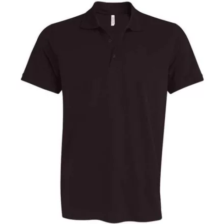 KARIBAN (KA239)  rövid ujjú férfi galléros póló pamut/elasztán oldalvarrott, Csokoládé/Chocolate színben,  méret: M, méret: M, szín: Csokoládé/Chocolate