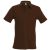 ka241co-s, KARIBAN (KA241)  rövid ujjú férfi galléros póló, oldalvarrott, Csokoládé/Chocolate