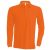 ka243or-s, KARIBAN (KA243)  hosszú ujjú férfi galléros póló, oldalvarrott, Narancssárga/Orange