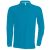 ka243tb-s, KARIBAN (KA243)  hosszú ujjú férfi galléros póló, oldalvarrott, Trópusi kék/Tropical