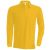 ka243ye-s, KARIBAN (KA243)  hosszú ujjú férfi galléros póló, oldalvarrott, Sárga/Yellow színben,