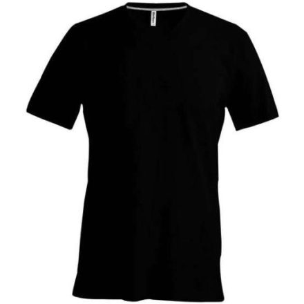 ka357bl-s, KARIBAN MEN'S SHORT SLEEVE (KA357) nyári rövid ujjú férfi póló V nyakú oldalvarrott