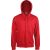 ka454re-s, KARIBAN FULL ZIP HOODED (KA454) hosszú ujjú uniszex pulóver poliészter/pamut