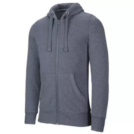 MELANGE FULL ZIP HOODED (KA460) férfi pulóver poliészter/pamut zsebes végig zipzáras kapucnis, Hanga sötét szürke/Dark Grey Heather színben,  méret: S, méret: S, szín: Hanga sötét szürke/Dark Grey Heather