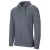 MELANGE FULL ZIP HOODED (KA460) férfi pulóver poliészter/pamut zsebes végig zipzáras kapucnis, Hanga sötét szürke/Dark Grey Heather színben,  méret: S, méret: S, szín: Hanga sötét szürke/Dark Grey Heather