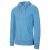 MELANGE FULL ZIP HOODED (KA460) férfi pulóver poliészter/pamut zsebes végig zipzáras kapucnis, Hanga trópusi kék/Tropical Blue Heather színben,  méret: XXL, méret: XXL, szín: Hanga trópusi kék/Tropical Blue Heather