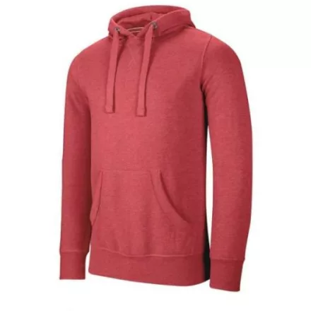 MELANGE HOODED (KA462) férfi pulóver poliészter/pamut zsebes kapucnis, Sötét piros hanga/Dark Red Heather színben,  méret: S, méret: S, szín: Sötét piros hanga/Dark Red Heather
