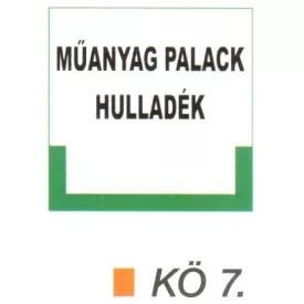 Müanyag palack hulladék kö 7.