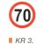 70 km sebességkorlátozás KR3.