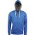 MEN'S ZIP HOODED SWEATSHIRT (KV2300) férfi pulóver poliészter/pamut zsebes végig zipzáras kapucnis, Mintás kék/Vintage Blue színben,  méret: S, méret: S, szín: Mintás kék/Vintage Blue