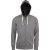 MEN'S ZIP HOODED SWEATSHIRT (KV2300) férfi pulóver poliészter/pamut zsebes végig zipzáras kapucnis, Poliészter/Pamut