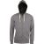 MEN'S ZIP HOODED SWEATSHIRT (KV2300) férfi pulóver poliészter/pamut zsebes végig zipzáras kapucnis, Mintás szürke/Vintage Grey színben,  méret: S, méret: S, szín: Mintás szürke/Vintage Grey