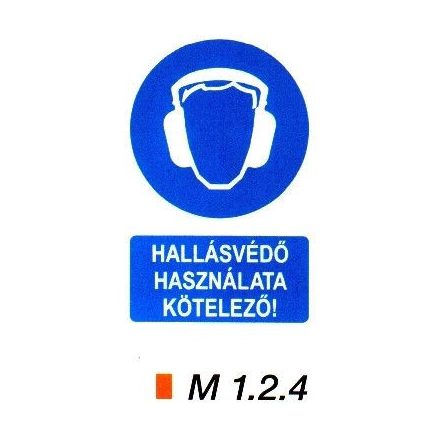 Hallásvédő használata kötelező! m 1.2.4
