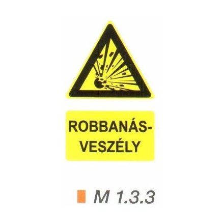 Robbanásveszélyes anyag m 1.3.3