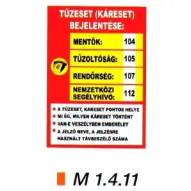 Tűzeset bejelentése m 1.4.11