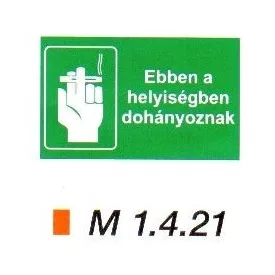 Ebben a helyiségben dohányoznak m 1.4.21