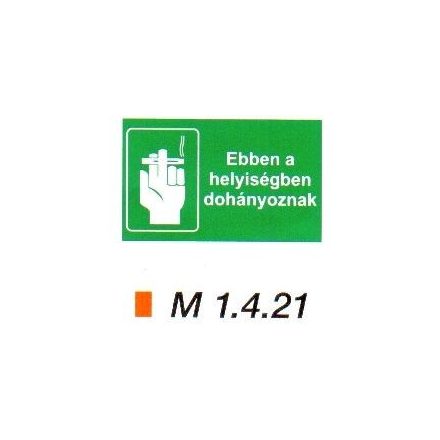 Ebben a helyiségben dohányoznak m 1.4.21