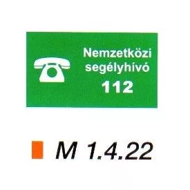 Nemzetközi segélyhívó 112  m 1.4.22