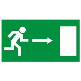   Menekülési útvonal, után világítós menekülési útvonalat jelző öntapadós tábla