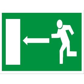   Menekülési útvonal, után világítós menekülési útvonalat jelző öntapadós tábla