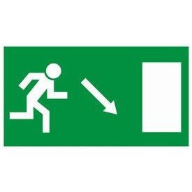   Menekülési útvonal, után világítós menekülési útvonalat jelző öntapadós tábla