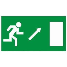   Menekülési útvonal, után világítós menekülési útvonalat jelző öntapadós tábla