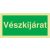 Vészkijárat, után világítós menekülési útvonalat jelző öntapadós tábla