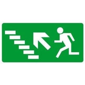   Menekülési útvonal, után világítós menekülési útvonalat jelző öntapadós tábla