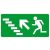 Menekülési útvonal, után világítós menekülési útvonalat jelző öntapadós tábla