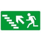 Menekülési útvonal, után világítós menekülési útvonalat jelző öntapadós tábla