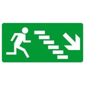   Menekülési útvonal, után világítós menekülési útvonalat jelző öntapadós tábla