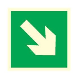   Után világítós menekülési útvonalat jelző öntapadós tábla