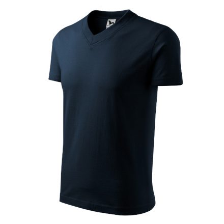 mlf_1020213 V-neck póló unisex tengerészkék S