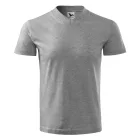 mlf_1021216 V-neck póló unisex sötétszürke melírozott XL