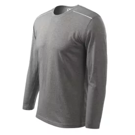   mlf_1121214 Long Sleeve póló unisex sötétszürke melírozott M
