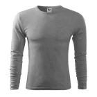 mlf_1191215 Fit-T LS póló férfi sötétszürke melírozott L