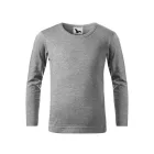 mlf_1211211 Fit-T LS póló gyerek sötétszürke melírozott 146 cm/10 éves