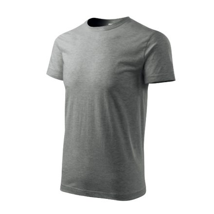 mlf_1291217 Basic póló férfi sötétszürke melírozott 2XL