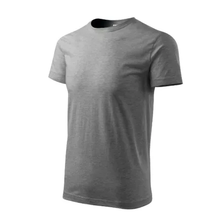 mlf_1291217 Basic póló férfi sötétszürke melírozott 2XL