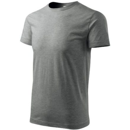mlf_1291219 Basic póló férfi sötétszürke melírozott 4XL