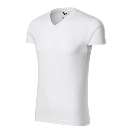mlf_1460013 Slim Fit V-neck póló férfi fehér S