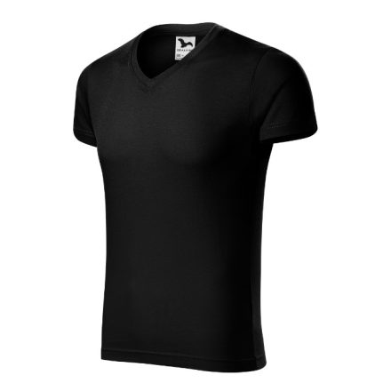 mlf_1460113 Slim Fit V-neck póló férfi fekete S