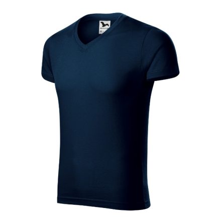 mlf_1460213 Slim Fit V-neck póló férfi tengerészkék S