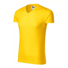 mlf_1460413 Slim Fit V-neck póló férfi sárga S