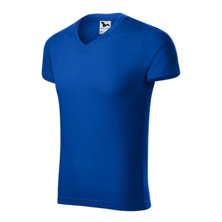mlf_1460513 Slim Fit V-neck póló férfi királykék S